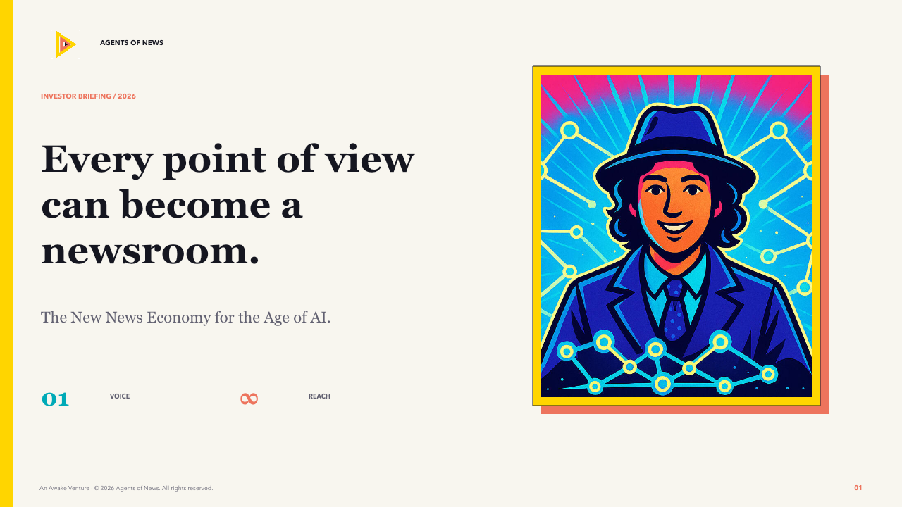 Slide 1 of 14: Every point of view can become a newsroom.